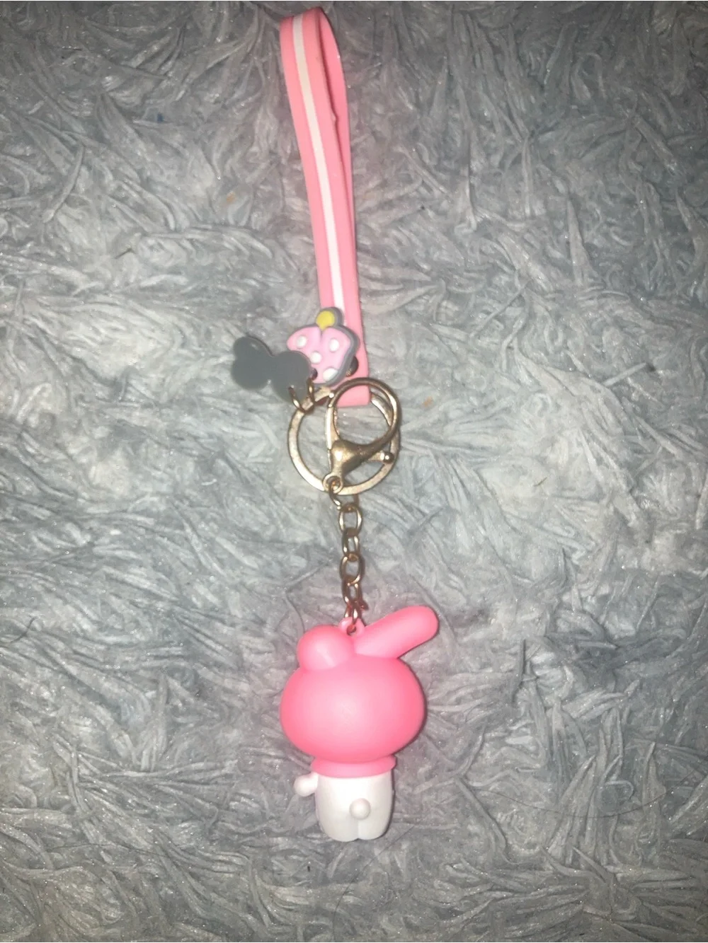 My Melody Pink Keychain with Character Charm